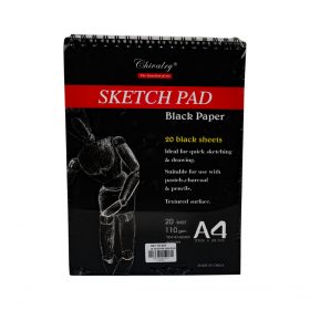 Black Sketch Book - A4 20 Sheets