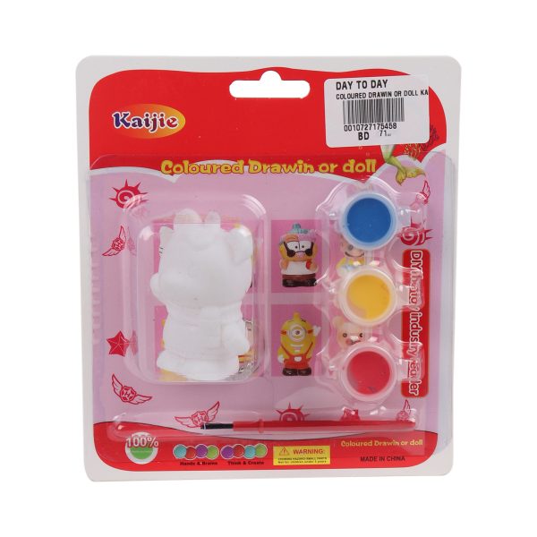 Colored Drawing Doll With Paint