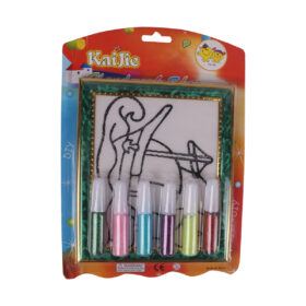 Coloring Frame Set With Glitter Colours