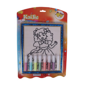 Coloring Frame Set With Glitter Colours