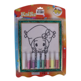 Coloring Frame Set With Glitter Colours