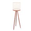 Metal & Wooden Flower Pot 20CM