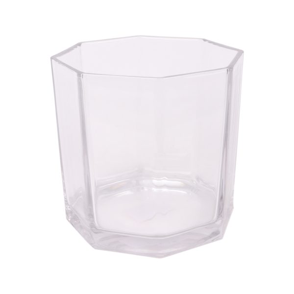Octangle Glass Vase 15 X 15CM