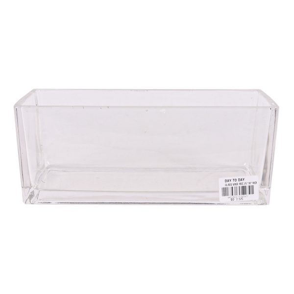 Rectangular Glass Vase 25 X 10 X 10CM