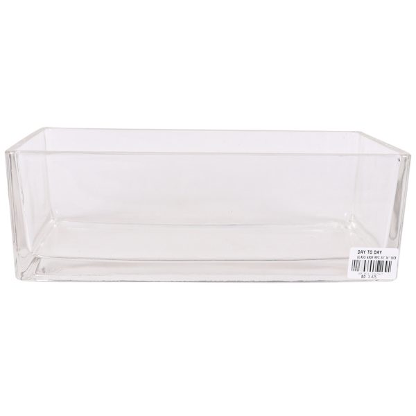 Rectangular Glass Vase 30 X 14 X 10CM