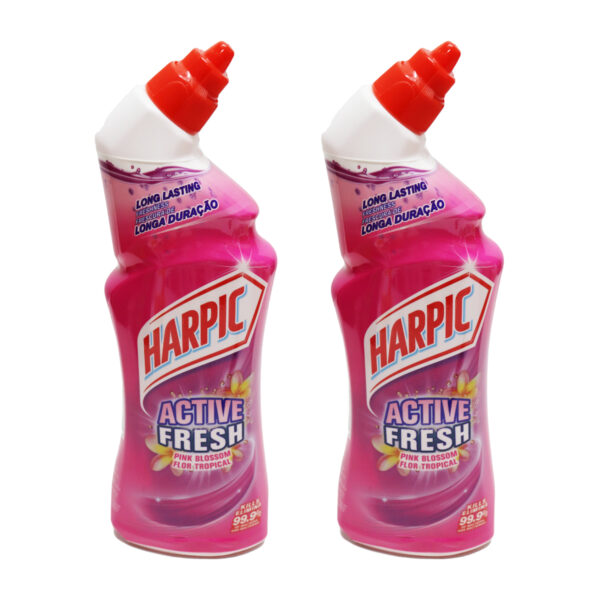 Harpic Active Fresh Pink Blossom Toilet Cleaner 750ML X 2
