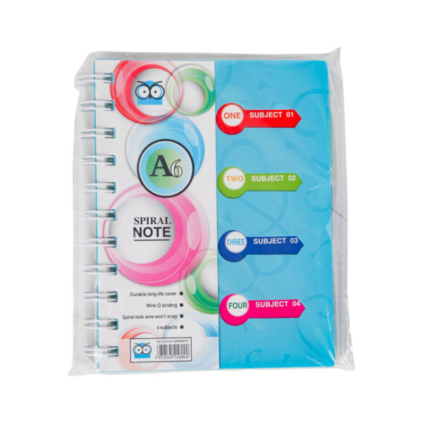Spiral Notebook - 4 Subject