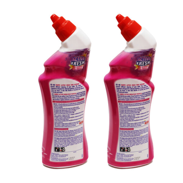 Harpic Active Fresh Pink Blossom Toilet Cleaner 750ML X 2 - Image 2