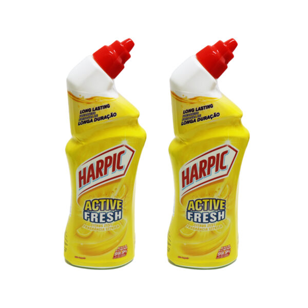 Harpic Active Fresh Lemon Toilet Cleaner 750ML X 2