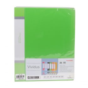 Clear File Book - Green 100 Pockets