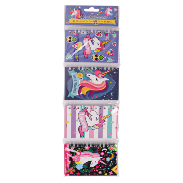 Unicorn Notebooks - 40Sheets X 4PCS