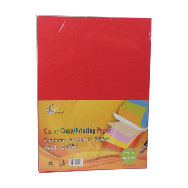 Color Copy/Printing Paper - Red A4 100 Sheets