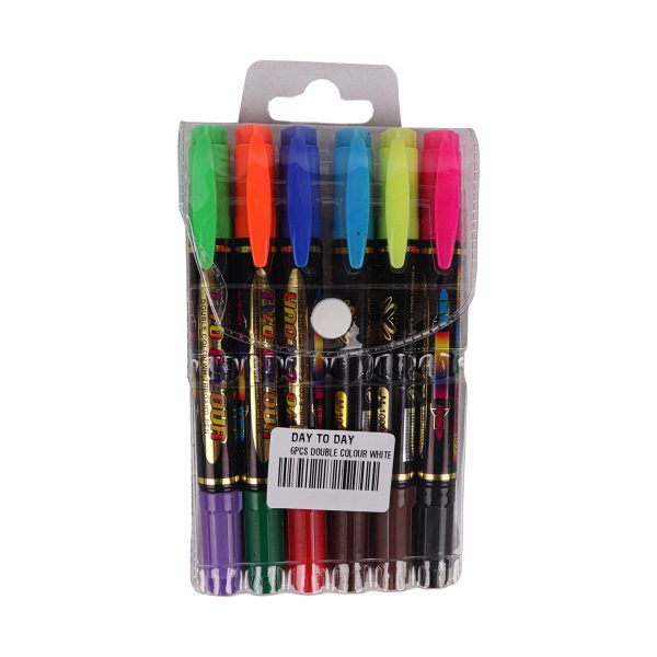 Double Colors White Board Markers - 6PCS