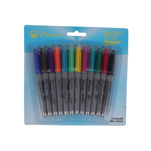 Permanent Color Markers - 12PCS