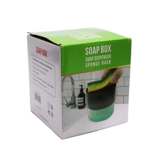 Veleka Soap Box Dispenser & Sponge Rack 500ML - Image 2