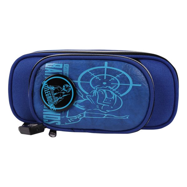 Peace Pencil Case With Lock - Blue