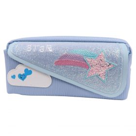 Star Pencil Case - Light Blue