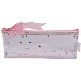 Pencil Case - Clear & Pink