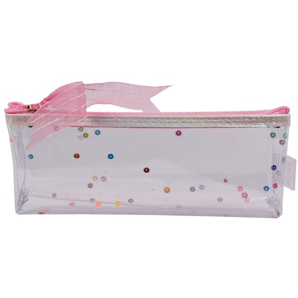 Pencil Case - Clear & Pink