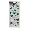 Hearts Stickers - Green & Silver