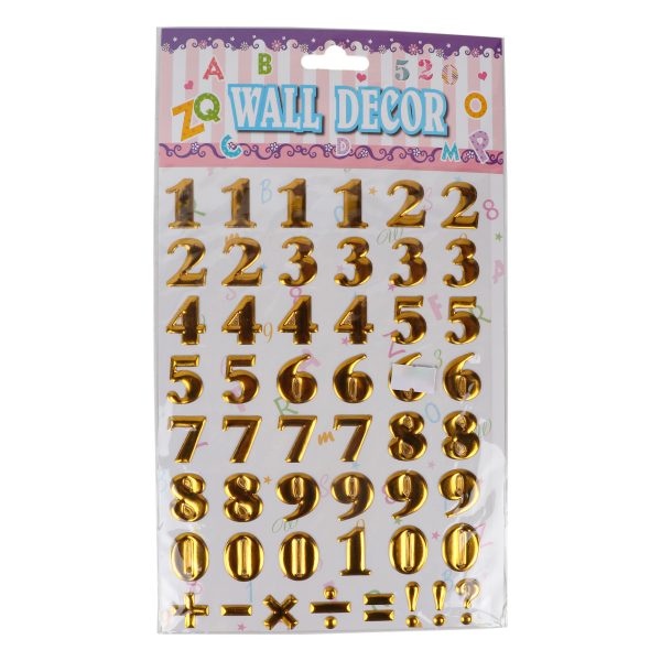 Numbers Stickers - Golden