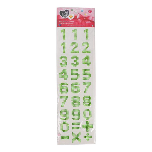 Crystal Number Stickers