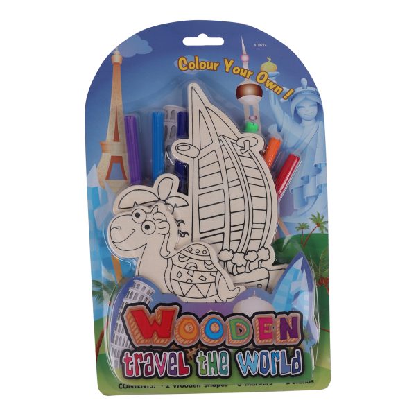 Wooden Canvas Coloring Set