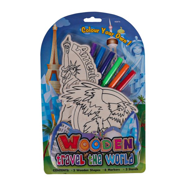 Wooden Canvas Coloring Set