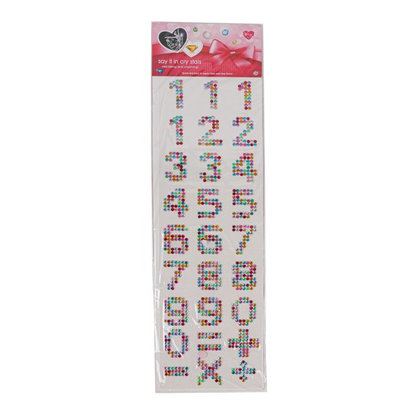 Crystal Number Stickers