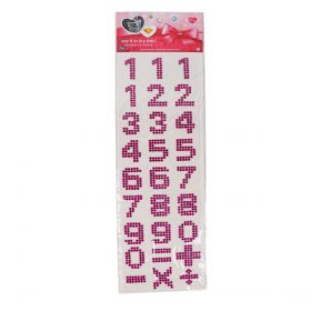 Crystal Number Stickers