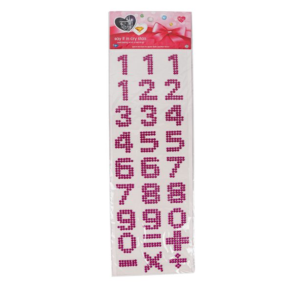 Crystal Number Stickers