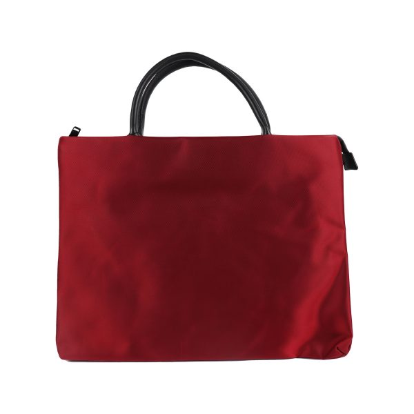 Maroon File Bag With Handle - Image 2