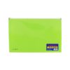 A4 Clear Zipper File - Green