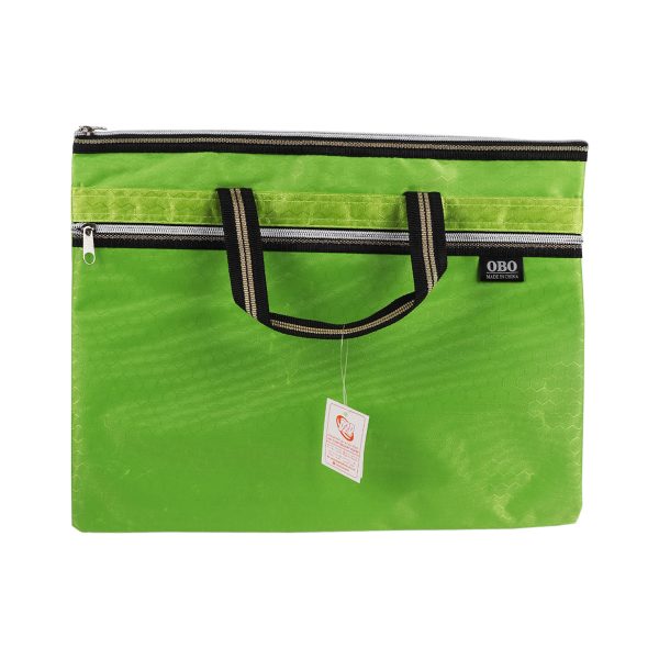 Green File Bag With Handle