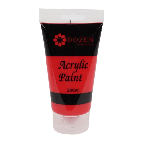 Acrylic Dozen Artist Red Color 200ML