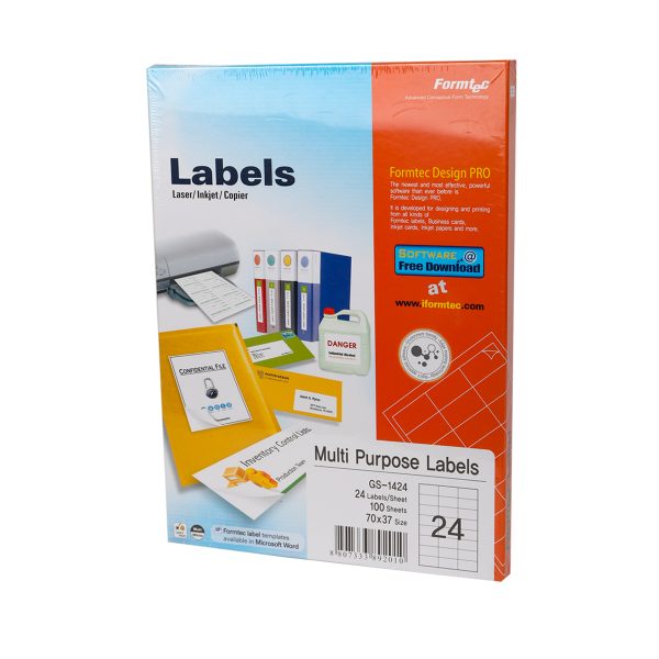 Multi-purpose Labels - 70X37 24 Labels X 100 Sheets