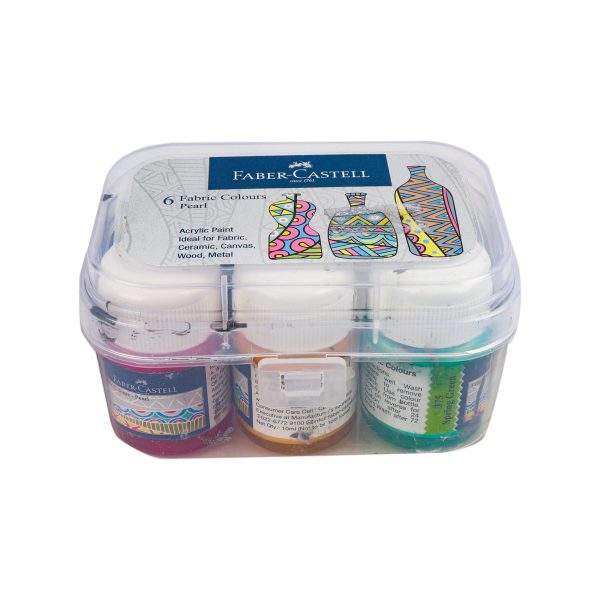 Faber-Castell Fabric Metallic Colours 6 X 10ML