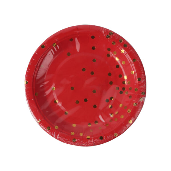 Red Paper Plates - 10PCS