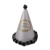 Silver Glitter Party Cap 24CM