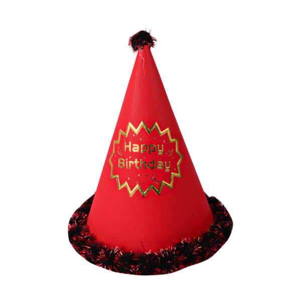 Red Glitter Party Cap 24CM