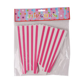 Pink Popcorn Cups 15CM - 10PCS