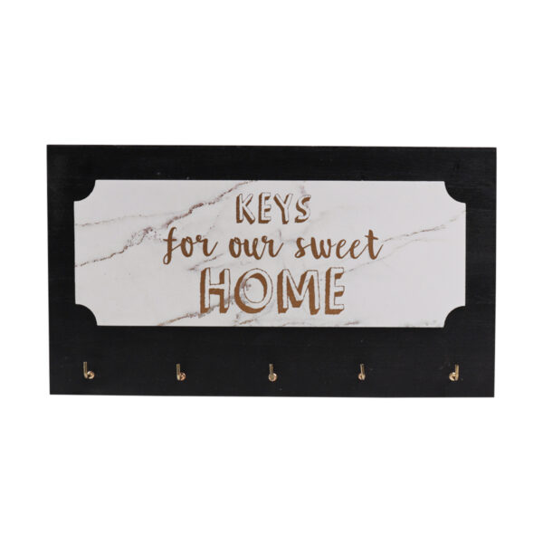 5 Hook Wooden Key Holder