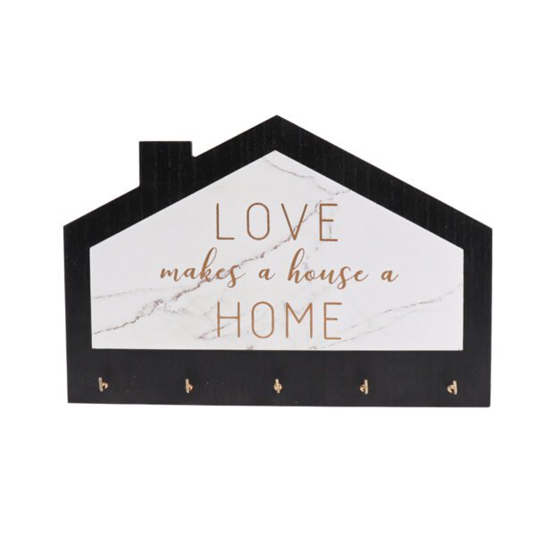 5 Hook Wooden Key Holder