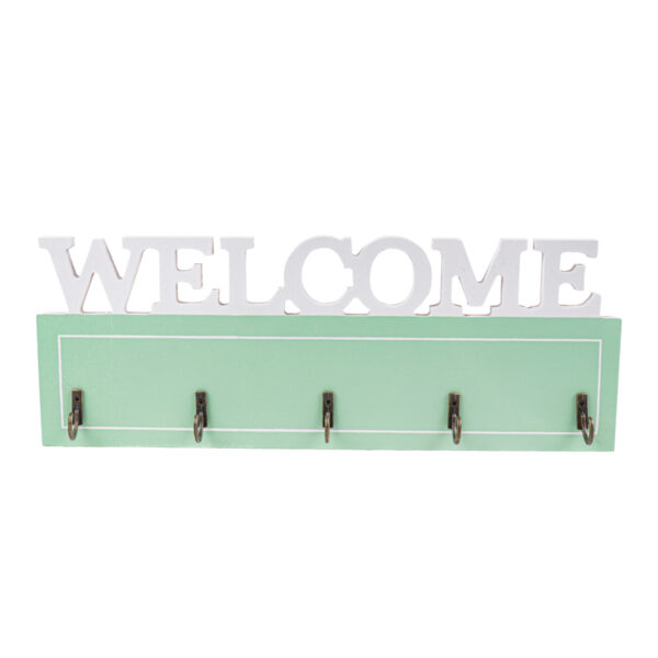 Welcome Wooden Key Holder