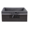 Grey Wooden Storage Basket - Medium