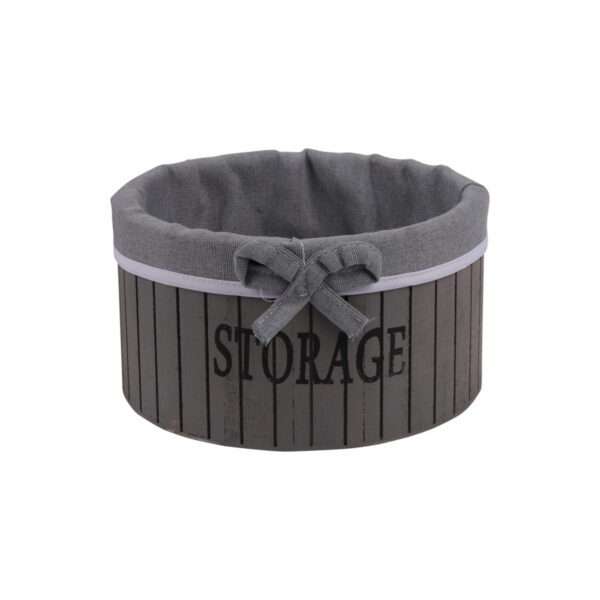 Grey Round Storage Basket - Medium