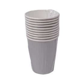 Silver Party Paper Cups - 10PCS