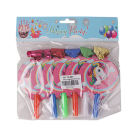 Unicorn Party Plastic Horn - 6PCS