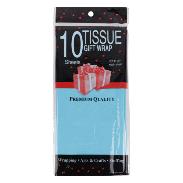 Blue Soft Gift Wrap - 10 Sheets