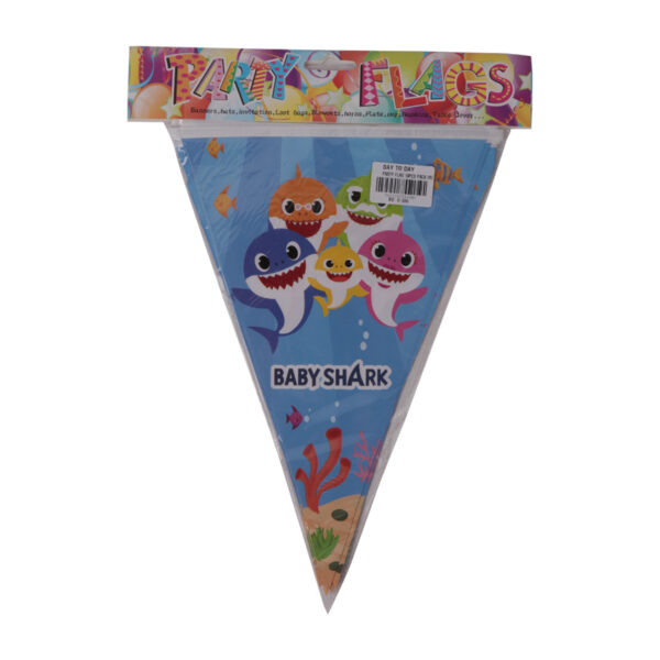 Baby Shark Party Flags - 10PCS